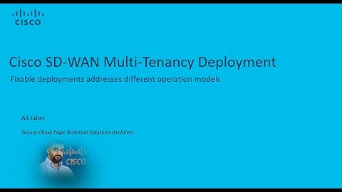 Cisco SDWAN multitenancy deployment options
