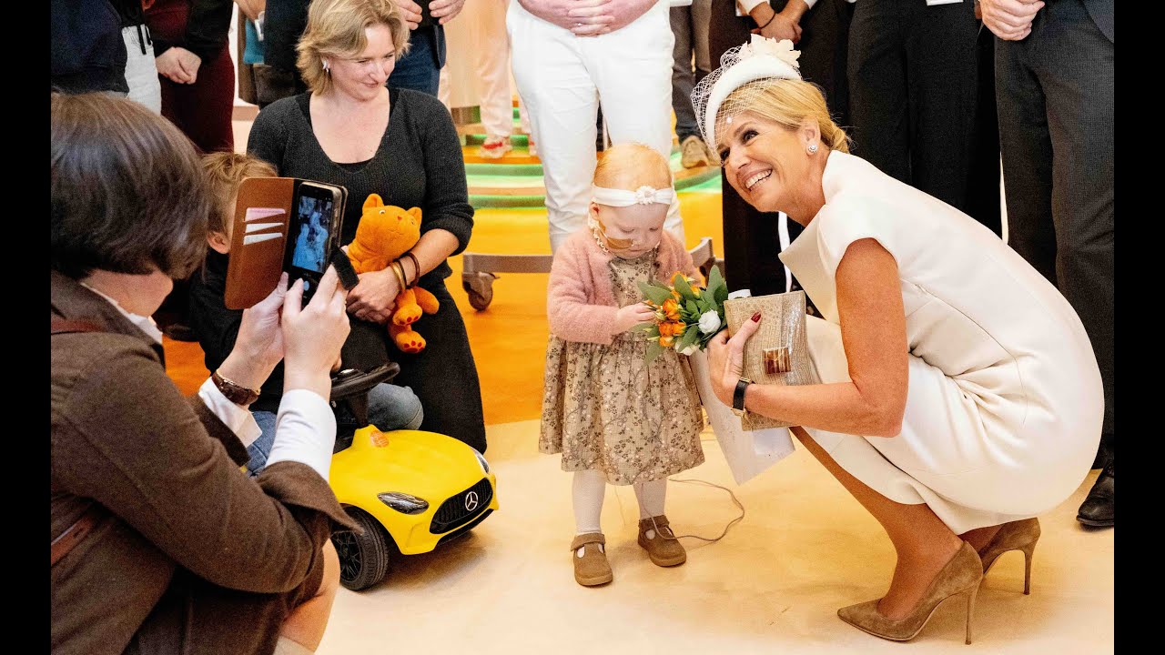 Verassing voor zieke kindjes, Koningin Maxima in het Prinses Maxima Centrum! #koningshuis #royal