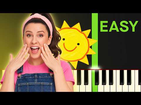 Mr. Golden Sun - Ms. Rachel EASY Piano Tutorial