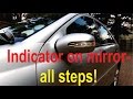 Turn signal on mirror repair for C-class (W203) - All steps shown