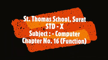 Std 10 # Computer # Ch. 16