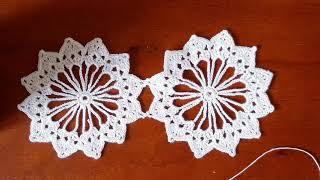 مفرش طاولة بالكروشيه الجزء الأول_Crochet tablecloth, part one