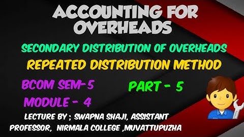 REPEATED DISTRIBUTION METHOD