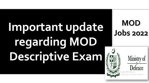 important update regarding mod jobs 2022 | mod descriptive exam | result | www.recruitments.com.pk