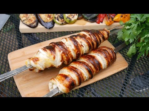 ШАШЛЫК из СЫРА . ХАЧАПУРИ на ШАМПУРЕ на МАНГАЛЕ