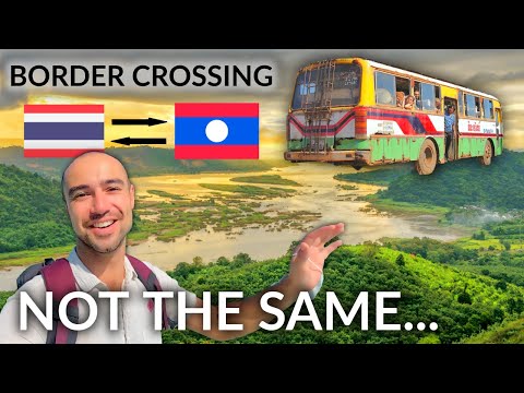 BORDER CROSSING FROM THAILAND TO LAOS. Chiang Mai- Chiang Rai to CHIANG KHONG to HUAY XAI, LAOS