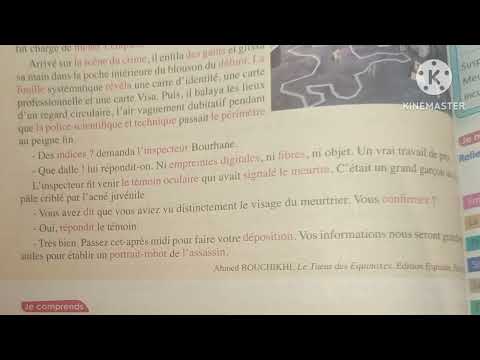 3ème année collège passerelle page 116,117,118,119 lexique du genre policier le champ lexical