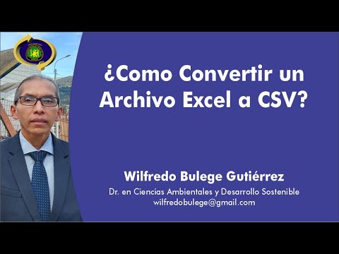 Convertir un archivo Excel a CSV