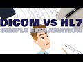 What is dicom    vs hl7 in the radiology workflow