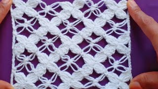 Descubre! Teje éste Hermoso Patrón a Crochet/Super Easy Crochet Pattern/Crochet stitch/Crochê Clasic