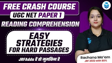 Best Strategy to Solve Reading Comprehension | Paper 1 UGC NET 2024 | Rachana Mam