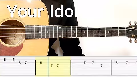 Your Idol - Kpop Demon Hunters (Easy Guitar Tutorial Tabs) Saja Boys