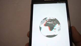 Anaglyph 3D Rotating Earth Android Live Wallpaper App screenshot 2