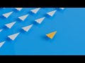 ✈️ Stand Out Animation: 3D Paper Airplane Leadership Concept