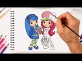 Strawberry Shortcake Coloring Pages How To Draw Learn Colors With Strawberry Shortcake Berry Bitty