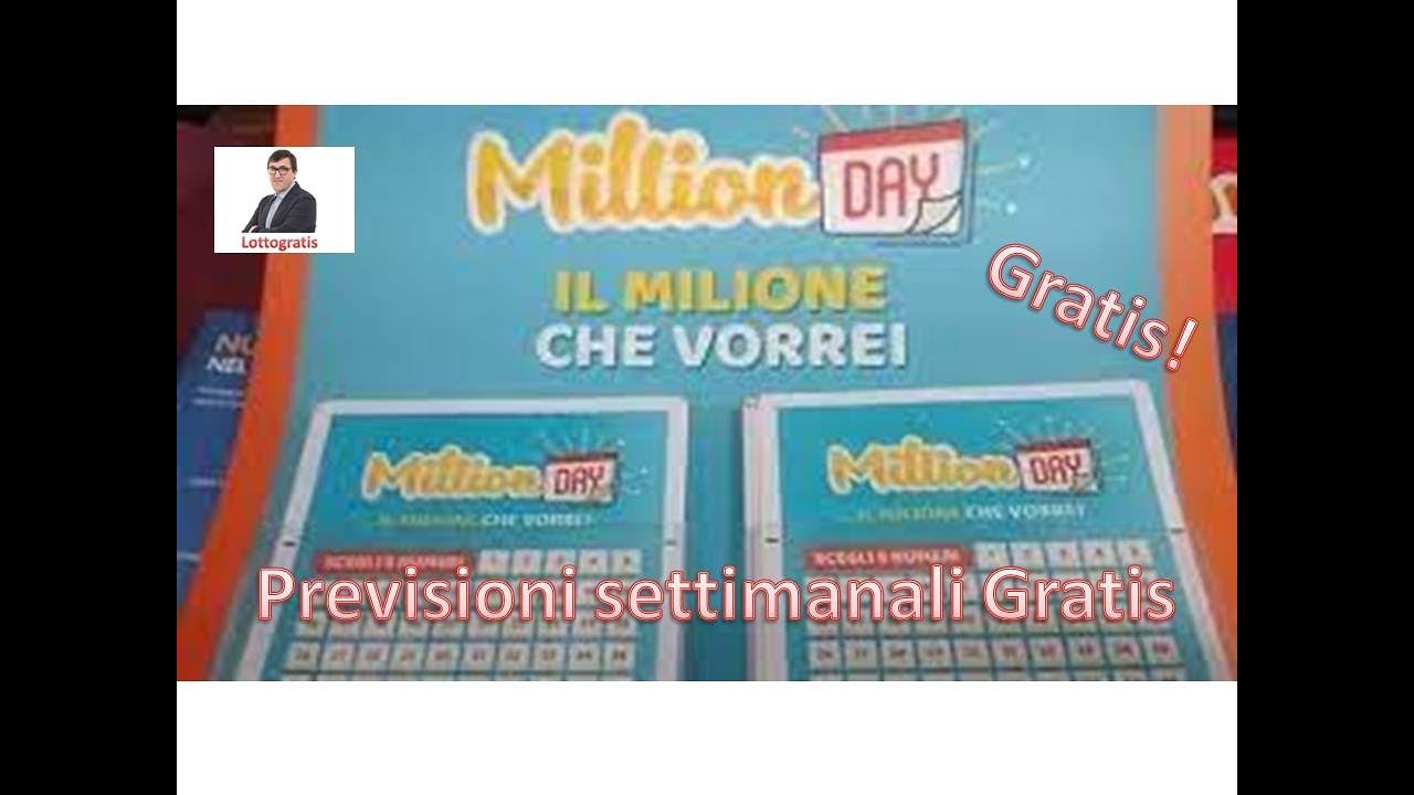 Previsioni GRATIS million day dal 7 al 12 giugno YouTube Previsioni GRATIS million day dal 7 al 12 giugno YouTube