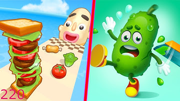 Sandwich Runner Vs Wacky Run - Android iOS Gameplay Walkthrough - Mobile Games - 220