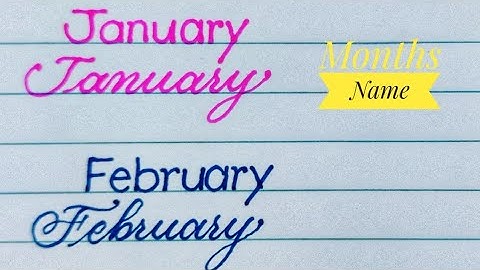 How to write 12 months names //Year of months name handwriting ✒️🔥