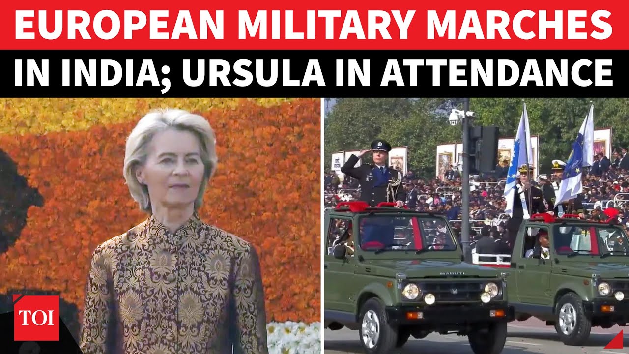 RARE SCENES: European Military Marches In Indian Capital On India's 77th Day Republic Day | WAT