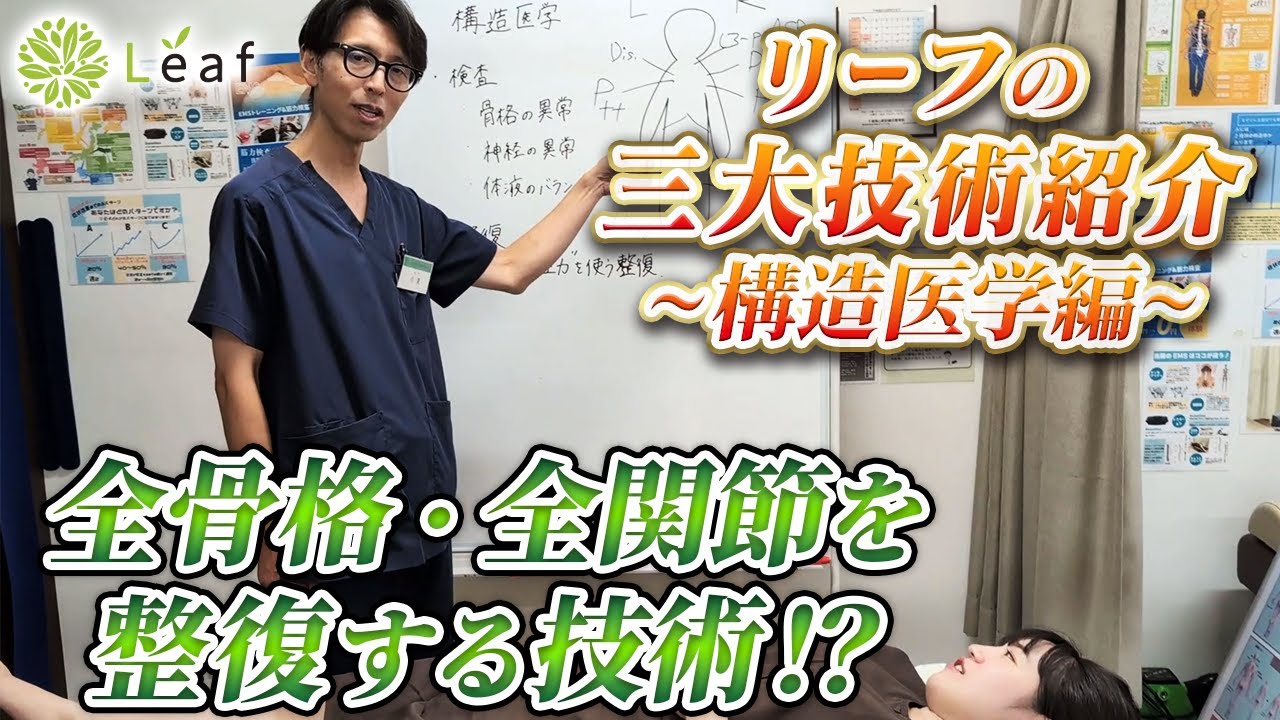 リーフの3大技術紹介～構造医学編〜全骨格・全関節を整復する技術