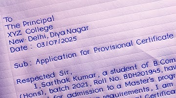 How to Write Application for Provisional Degree Certificate