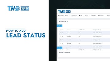 How to add lead status - TmdSuite ERP