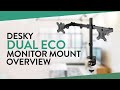 Desky dual eco monitor mount overview  assembly