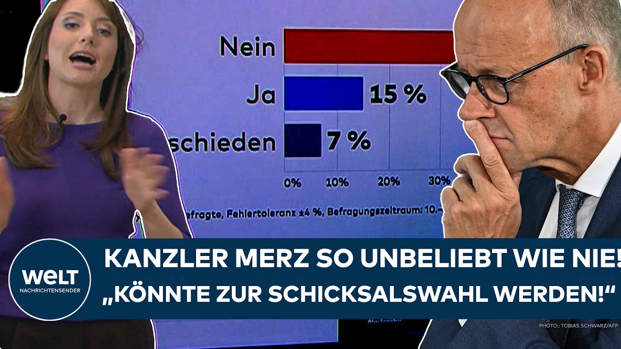 MERZ SO UNBELIEBT WIE NIE: Umfrage-Klatsche für den Kanzler! Massiver Vertrauensverlust für Merz!