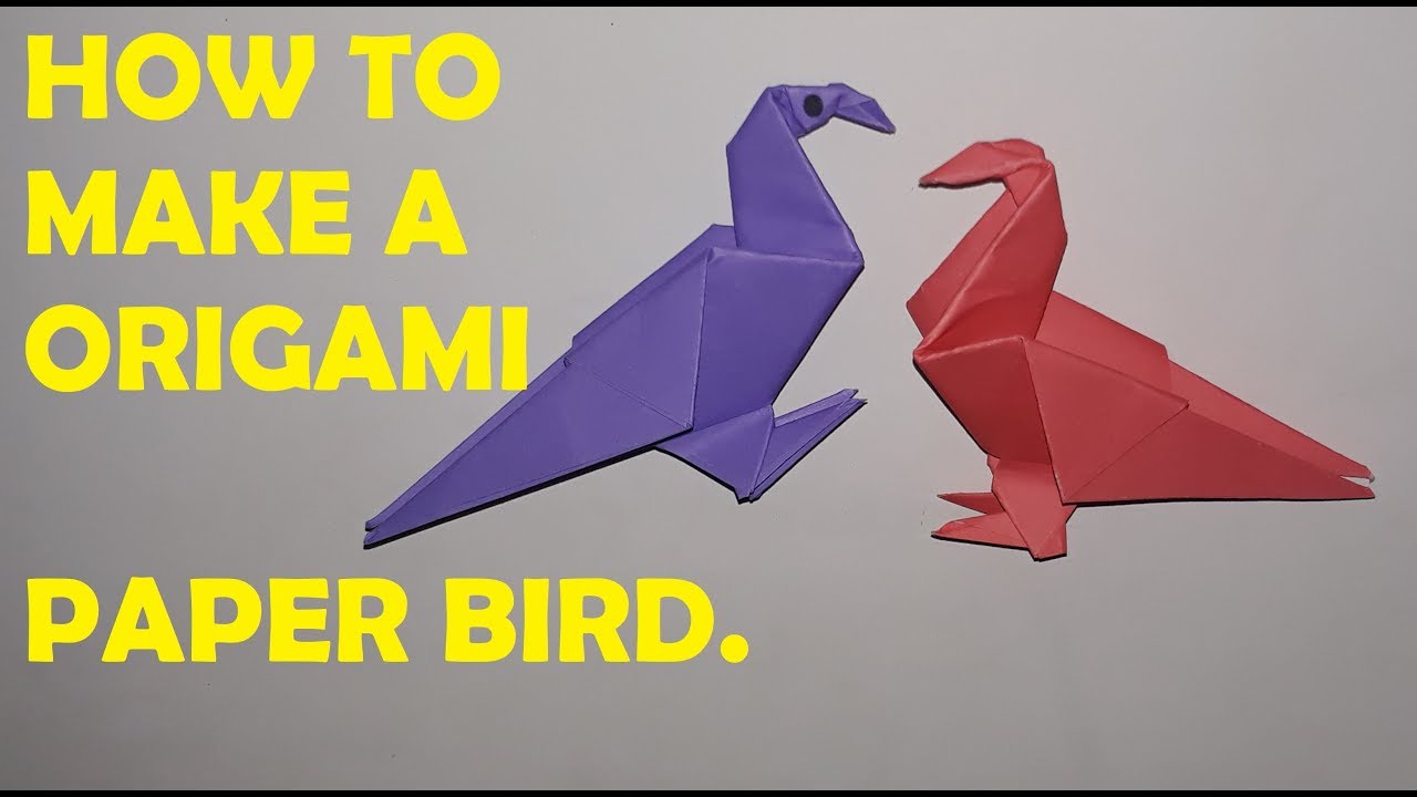 KID'S PAPER ORIGAMI HOW TO MAKE A PAPER BIRD BY BD CRAFTS - YouTube