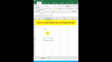 How to Use Subscript and Superscript in Microsoft Excel