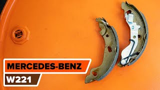 How and when to replace Handbrake pads front and rear MERCEDES-BENZ S-CLASS (W221): video tutorial