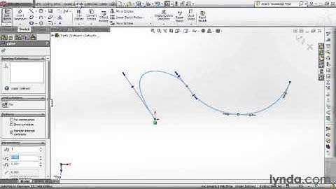18 Drawing splines in a sketch from the Course SolidWorks 2012 Essential Training