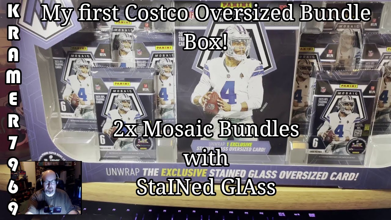 Opening 2 Costco Mosaic NFL Bundles with Oversized Stained Glass and cool purples!