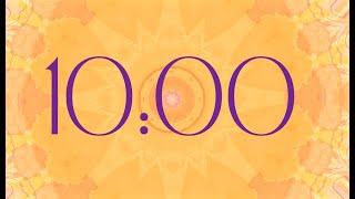 10 Minute Fun Visual Classroom Timer with Relaxing Music (Synth Tones at End)