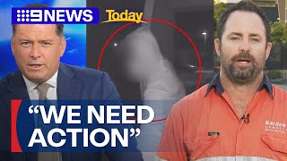 Brisbane father catches young man trying to break in | 9 News Australia