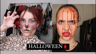 HALLOWEEN MAKE UP 2k21  ANDJELA NE MOZE DA SKINE KRV SA LICA *nije prank*