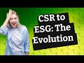 When did CSR become ESG?