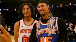 Les Twins Celebrity game New York Knicks 2023
