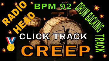 Creep by Radiohead, Drum Backing Track, BPM 92