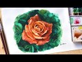 Painting Realistic Rose Flower in Watercolor