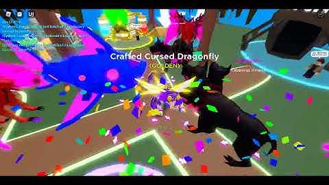 Making a golden crafted cursed dragonfly in clicker simulator!!