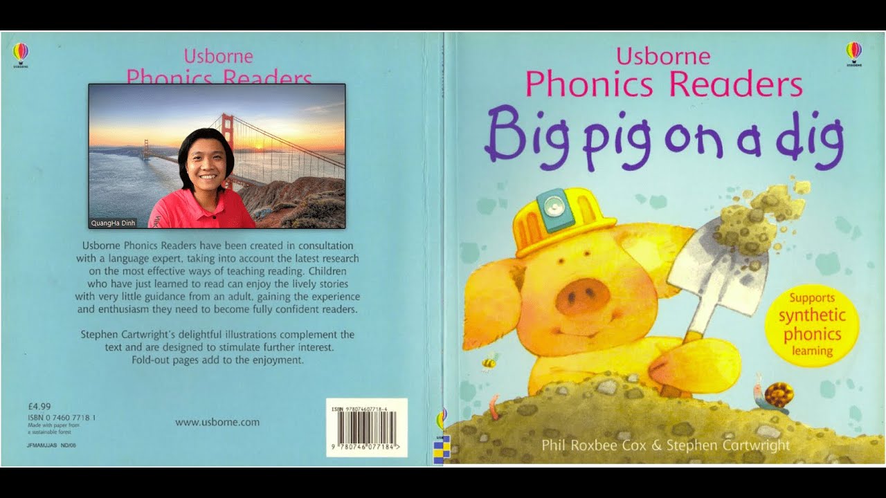 1. Big pig on a dig - Hướng dẫn đọc truyện Usborne Phonics Readers