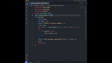 Convert Binary Number Into Decimal Number Using C++ Program