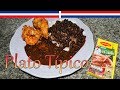 Arroz blanco, Habichuelas Negras Guisadas, Pollo Frito - Cocinando con Yolanda