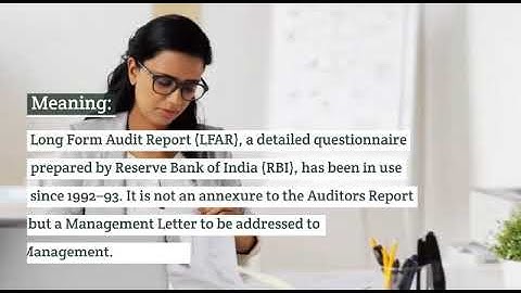Long Form of Audit Report