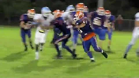 Julian McDaniel shows sportsmanship after hit