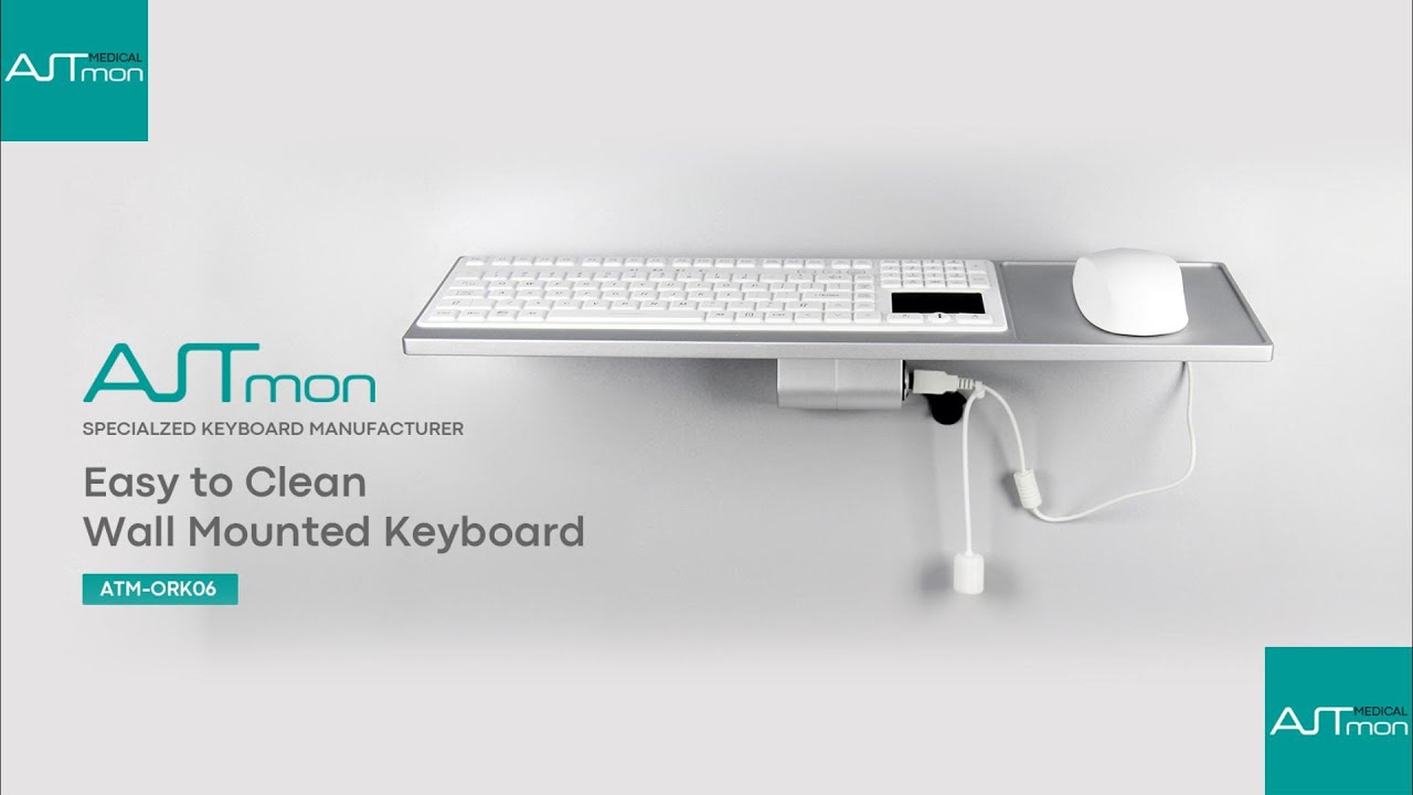 AITmon ATM-ORK06  Swivel-mounted Easy to clean Keyboard for Operating Room