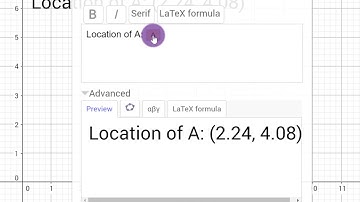 GGB Basics - Dynamic Text Value