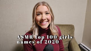 ASMR top 100 baby girl names of 2020