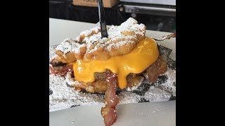 Funnel Cake Bacon Queso Burger State Fair of Texas 2017